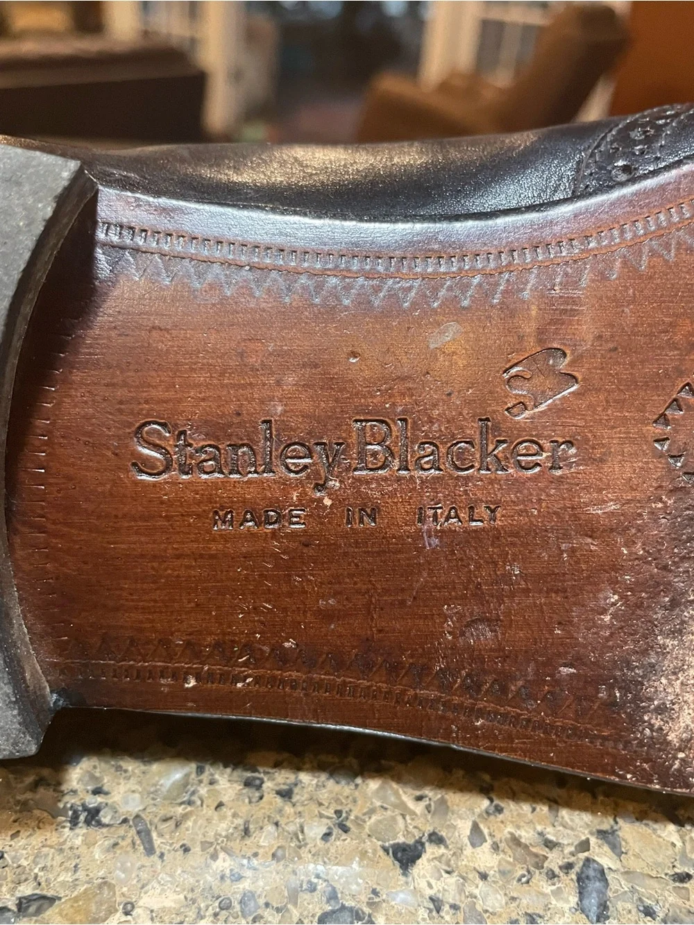 Stanley Blacker Smart Casual Italian Black Leather Kiltie Tassel Loafers Sz 9.5
